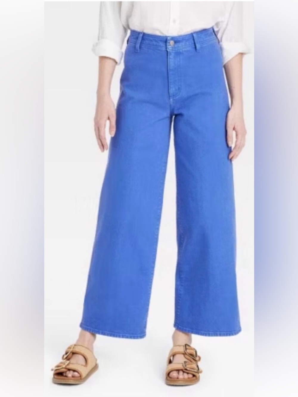 Universal Thread Wide-Leg High Rise Jeans in Cobalt Blue
